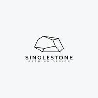 outline nature stone logo, line art logo inspiration design, monoline simple minimalist modern design illustration vector