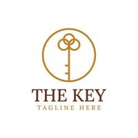 luxury key logo design vector