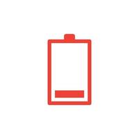 low battery icon design vector