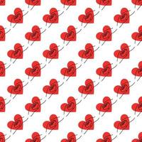 pattern with a heart in the shape of hands.Valentines Day Design vector