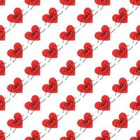 pattern with a heart in the shape of hands.Valentines Day Design vector