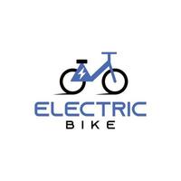 logotipo de bicicleta eléctrica vector