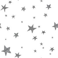 Stars pattern. Hand drawn doodle vector sky seamless background.