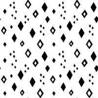 Doodle diamond rhombus vector pattern. Simple monochromatic abstract geometric seamless background with hand drawn shapes.