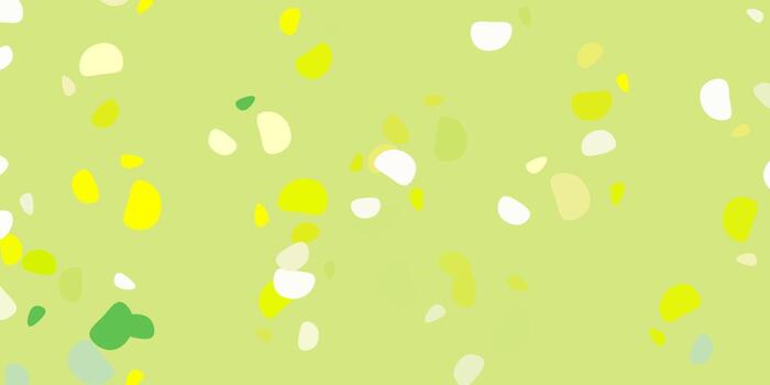 Light green, yellow vector background with random forms.