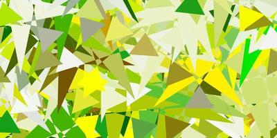 Light Green, Yellow vector texture with random triangles.