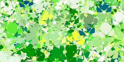 Light Green, Yellow vector background with triangles.