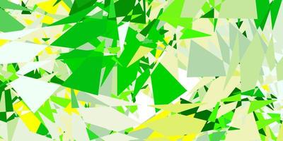 Light green, yellow vector template with triangle shapes.