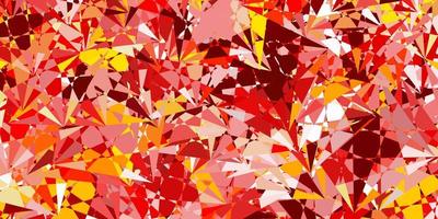 Light Orange vector background with triangles.