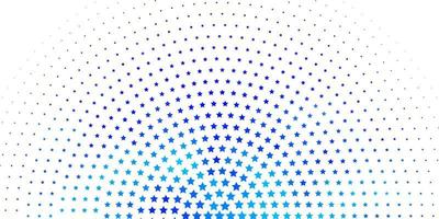 Light BLUE vector pattern with abstract stars.