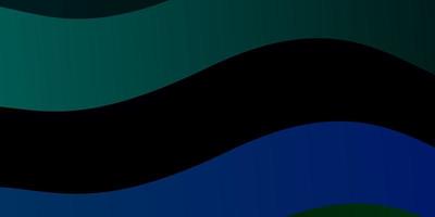 Dark Blue, Green vector texture with curves.