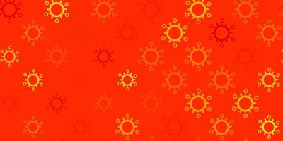 Light orange vector backdrop with virus symbols.