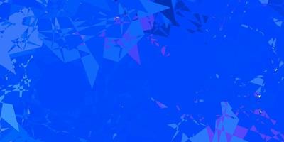 Dark Pink, Blue vector background with polygonal forms.