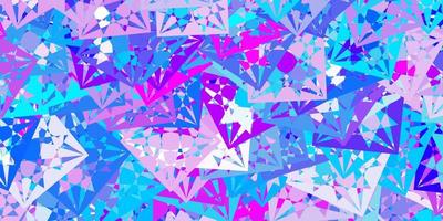 Light Pink, Blue vector backdrop with triangles, lines.