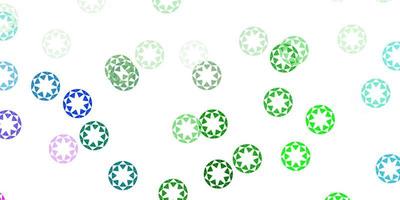 Light pink, green vector template with circles.