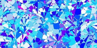 Light Pink, Blue vector backdrop with triangles, lines.