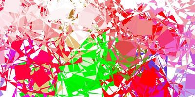 Light pink, green vector texture with random triangles.