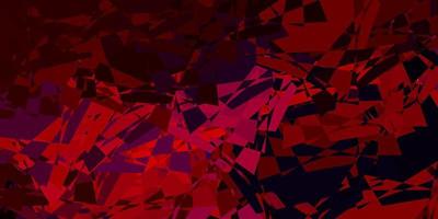 Dark Pink, Red vector background with polygonal forms.