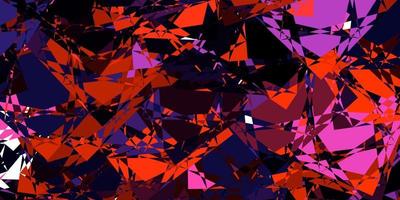 Dark Pink, Red vector background with polygonal forms.