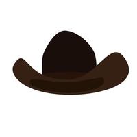 Cowboy hat vector stock illustration. Men's wardrobe, clothes. A headdress for radeo. Isolated on a white background.