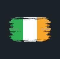 cepillo de la bandera de irlanda. bandera nacional vector