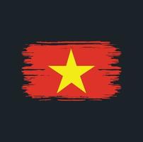 pincel de bandera de vietnam. bandera nacional vector