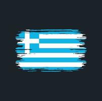 Greece Flag Brush. National Flag vector