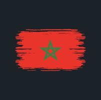 Morocco Flag Brush. National Flag vector