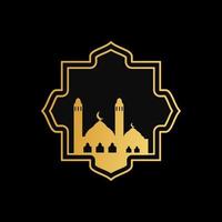 mosque ornament illustration. mosque frame illustration vector