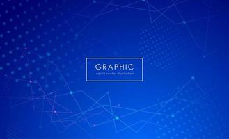 Abstract Lines and Dots connect background design. Modern background for big data digital technology connection concept. Creative technology vector illustration