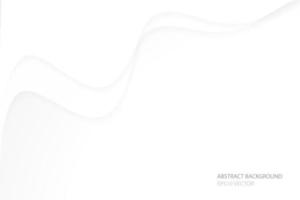 fondo de superposición de curva gris blanco abstracto. telón de fondo de arte degradado brillante moderno o banner para negocios. ilustración vectorial vector