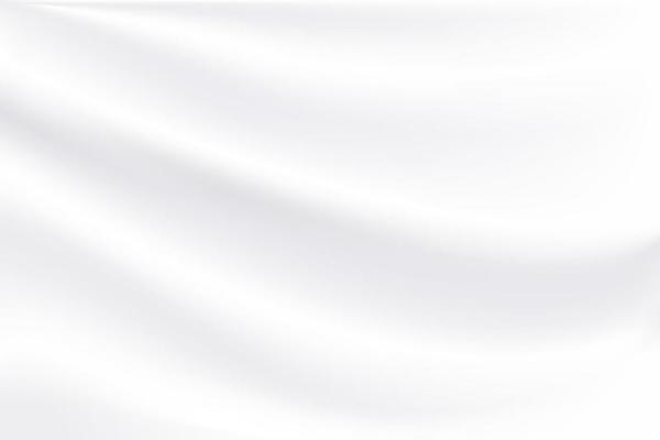 Abstract clean white soft cloth background  with soft waves. Luxury gray curved smooth curtain background. Vector illustration