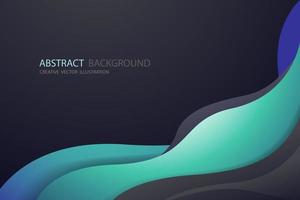 Abstract blue curve overlap background. Modern bright gradient art backdrop or banner for business. Vector illustration