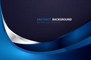 Abstract blue curve overlap background. Modern bright gradient art backdrop or banner for business. Vector illustration.