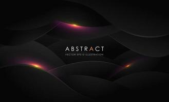 Abstract dark curve overlap background. Modern bright gradient art backdrop or banner for business. Vector illustration