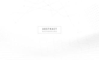 Abstract Lines and Dots connect background design. Modern white gray background for big data digital technology connection concept. Creative technology vector illustration