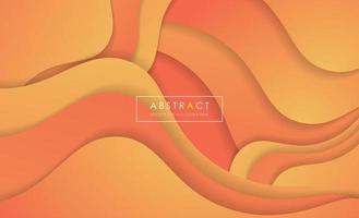 Abstract orange or yellow curve overlap background. Modern bright gradient art backdrop or banner for business. Vector illustration