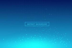 Abstract blue geometrical background. Science background. Futuristic technology element with connection circle dots with particles. Vector illustration