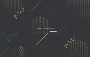 Abstract geometric background with arrow sign, modern pattern and elements design on dark gray background. Vector illustration