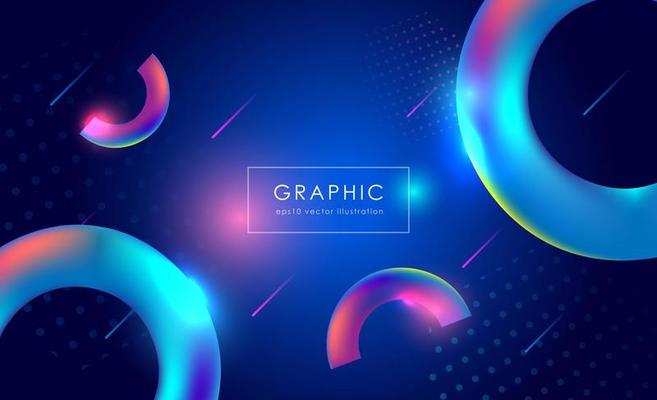 Colorful abstract geometric background design. Modern curve liquid color with fluid shapes composition. Cool background for web landing template, poster or banner. Vector illustration