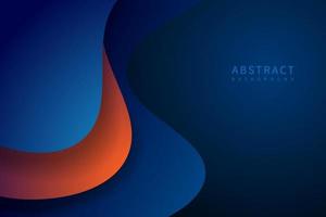 Abstract blue curve overlap background. Modern bright gradient art backdrop or banner for business. Vector illustration