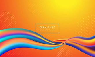 Colorful abstract geometric background design. Modern curve liquid color with fluid shapes composition. Cool background for web landing template, poster or banner. Vector illustration