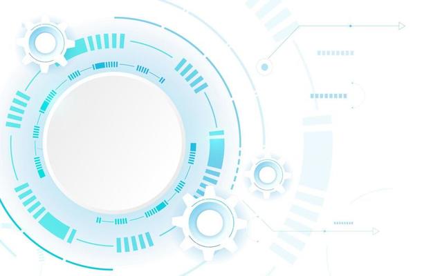 Abstract Circuit technology system background for business presentation. Abstract gear background design. Digital futuristic minimalism. Vector illustration