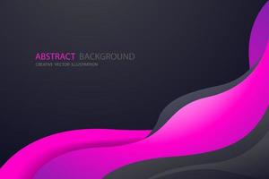 Abstract pink curve overlap background. Modern bright gradient art backdrop or banner for business. Vector illustration