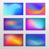 Abstract mesh background. Modern smooth blurred gradient wallpaper set. Colorful blending backdrop concept. Vector illustration