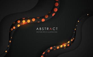 Abstract dark orange curve overlap background. Modern bright gradient art backdrop or banner for business. Vector illustration