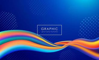 Colorful abstract geometric background design. Modern curve liquid color with fluid shapes composition. Cool background for web landing template, poster or banner. Vector illustration