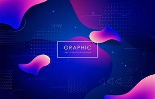 Colorful abstract geometric background design. Modern curve liquid color with fluid shapes composition. Cool background for web landing template, poster or banner. Vector illustration