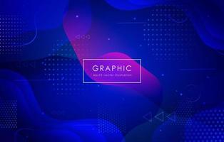 Colorful abstract geometric background design. Modern curve liquid color with fluid shapes composition. Cool background for web landing template, poster or banner. Vector illustration