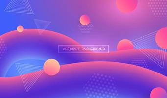 Colorful abstract geometric background design. Modern curve liquid color with fluid shapes composition. Cool background for web landing template, poster or banner. Vector illustration